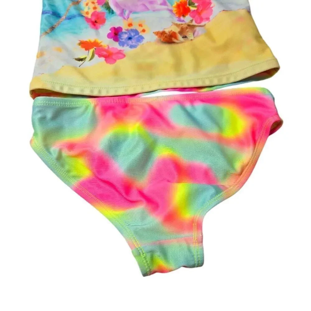 Wonder Nation unicorn tankini swimsuit S6/6X